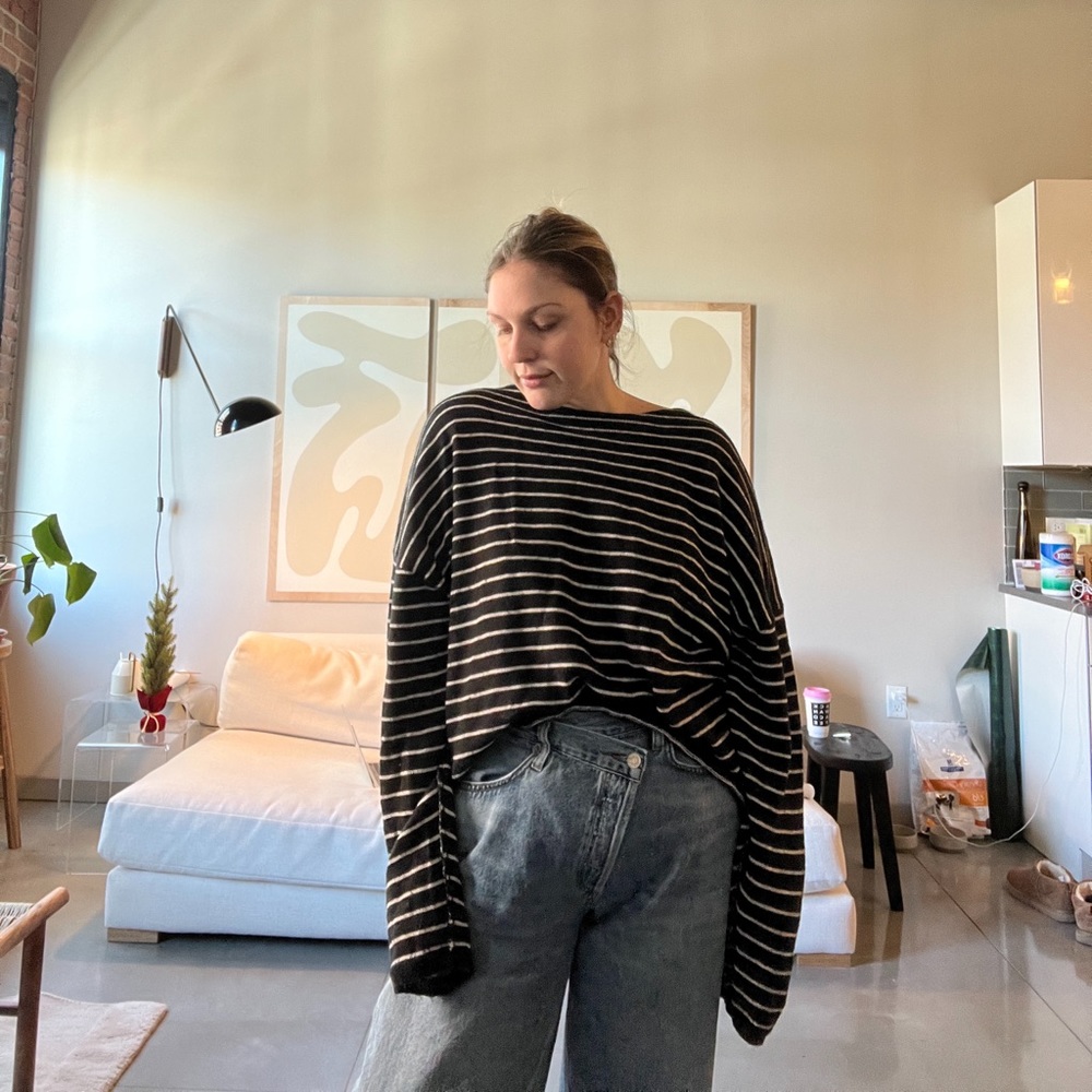 *SPRING CLOSET SALE* All Saints Navy Striped Sweater
